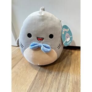 Squishmallow Gordon Shark Bowtie 8”